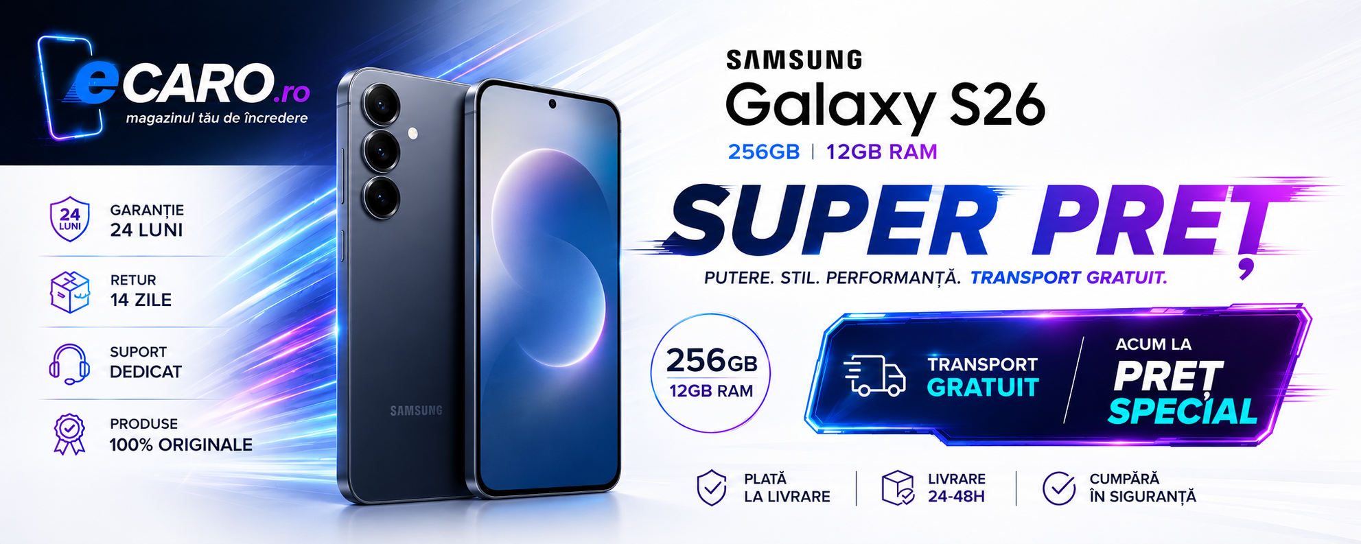 Samsung Galaxy S26 – ofertă eCaro